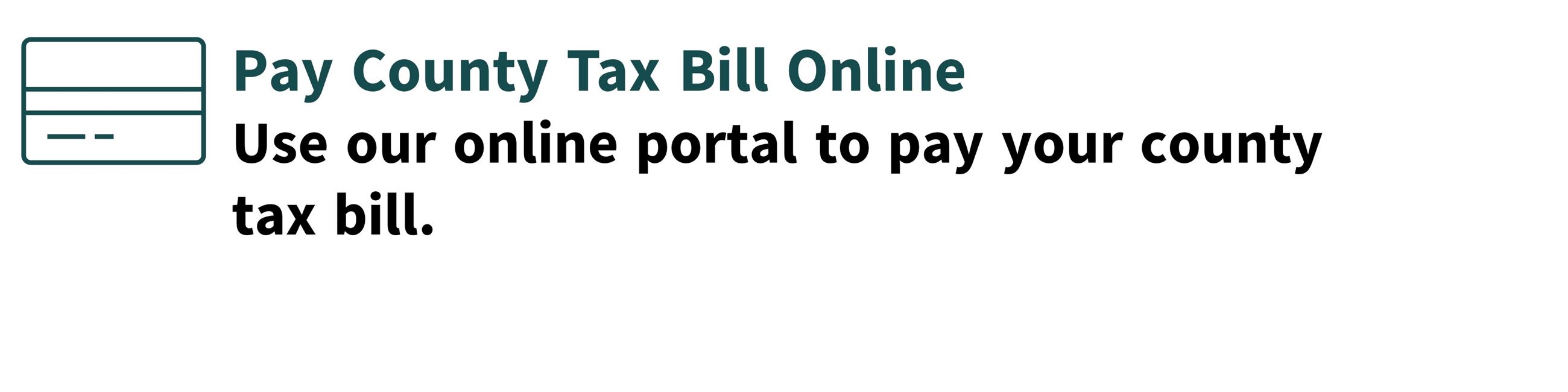Pay County Tax Bill Online Banner