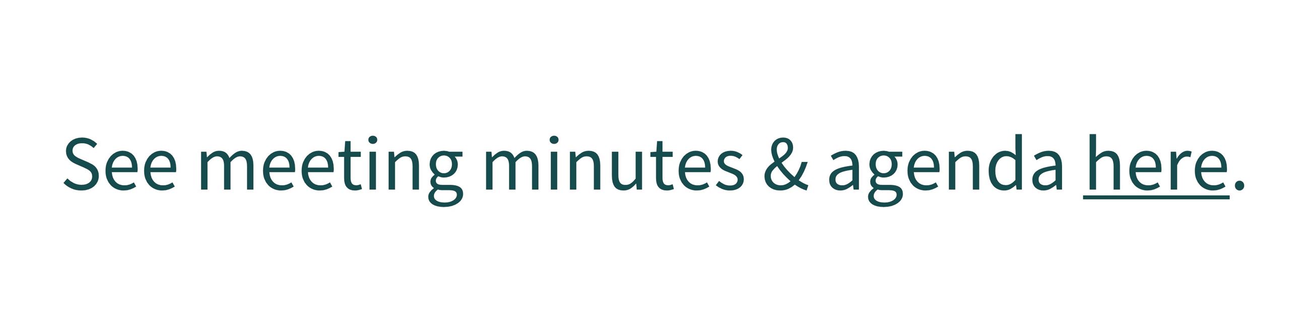 See meeting agenda banner