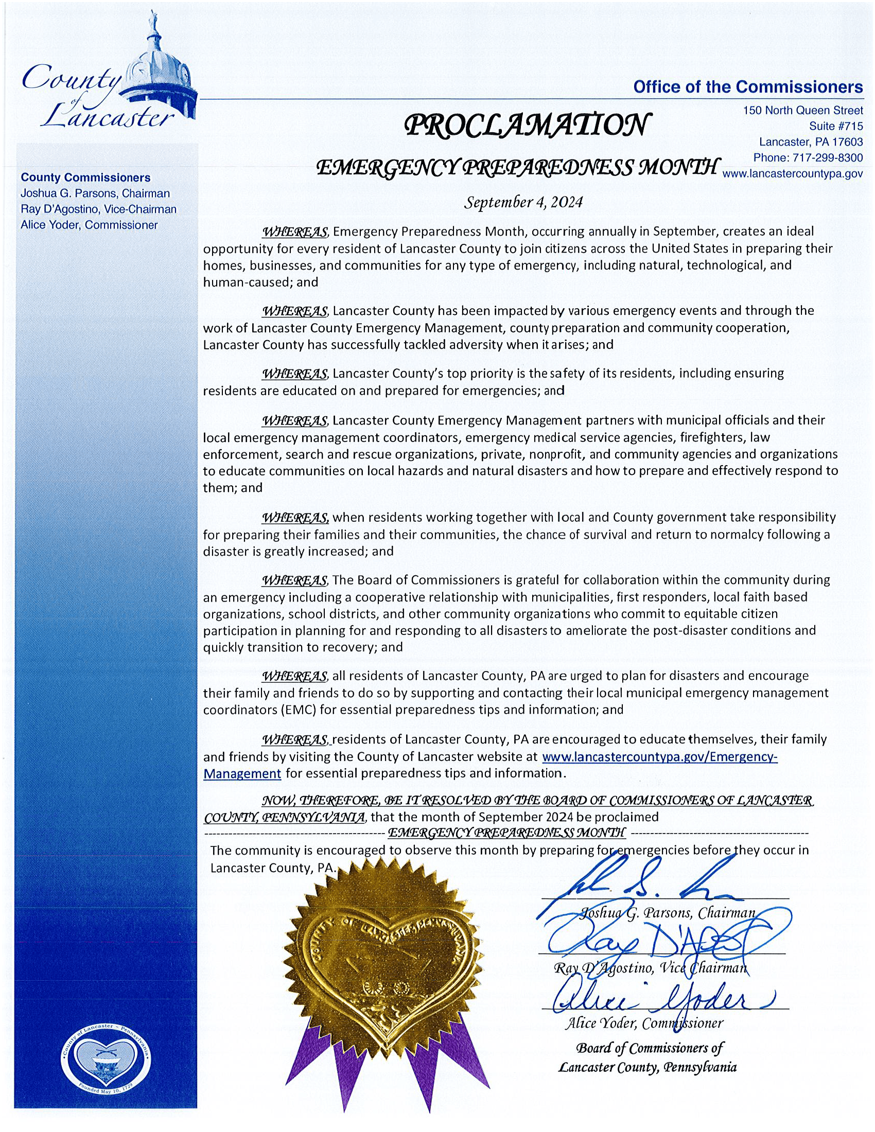 Emergency Preparedness Month 2024